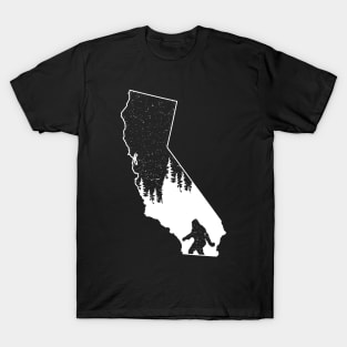 California Bigfoot State Gift T-Shirt